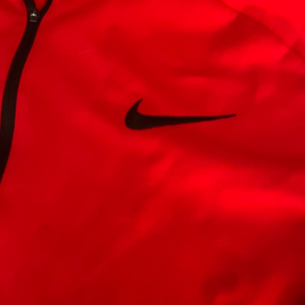 Nike Red Lightweight Quarter-Zip Jacket Mens 2XL - Picture 2 of 4